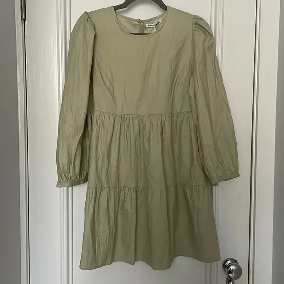 Reformation Beckett Sage Mini Dress - Picture 2 of 8